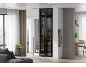 Антресоль со стеклом Берген АС-800 Белое дерево