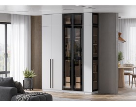 Антресоль со стеклом Берген АС-800 Белое дерево