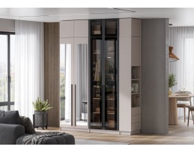 Антресоль со стеклом Берген АС-800 Кашемир