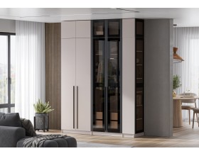 Антресоль со стеклом Берген АС-800 Кашемир