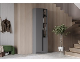 Шкаф Берген ШК_Л-650 (левый) Серый графит