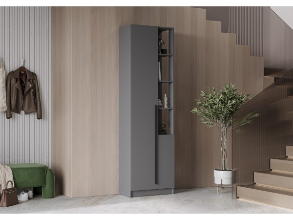 Шкаф Берген ШК_Л-650 (левый) Серый графит