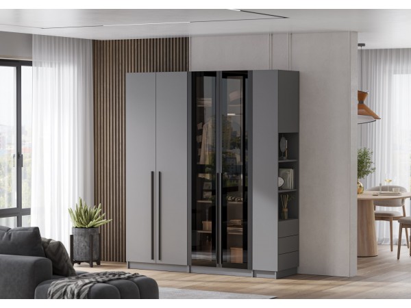 Шкаф Берген ШКС-800 Серый графит