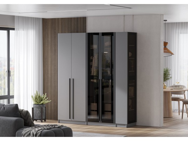 Шкаф Берген ШКС-800 Серый графит