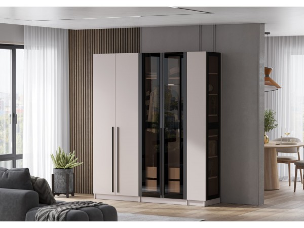 Пенал торцевой со стеклом Берген ПТС-300 Кашемир