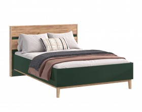 Кельн Кровать 1,4м Изумрудный, Дуб Крафт
