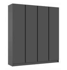Келвин Шкаф 4-створчатый 2000 Графит, Графит вставка чёрная