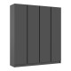 Келвин Шкаф 4-створчатый 2000 Графит, Графит вставка чёрная