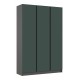 Келвин Шкаф 3-створчатый 1500 Изумрудный, Графит вставка чёрная