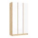 Келвин Шкаф 3-створчатый 1200 Белый Глянец, Дуб Крафт вставка крафт