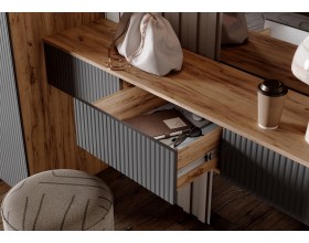 Марвэл Полка косметическая Браш Графит, Дуб Крафт