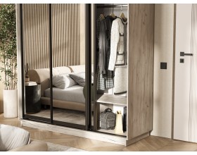 Шкаф-купе Тринити New 1800 Дуб Крафт серый
