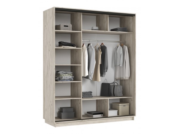 Шкаф-купе Тринити New 1800 Дуб Крафт серый