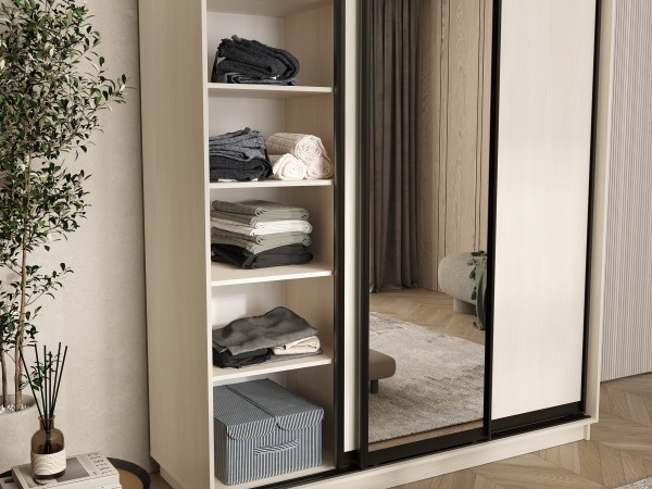 Шкаф-купе Тринити New 1800 Сандал светлый одно зеркало