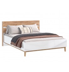 Кельн Кровать 1,6м Белый Глянец, Дуб Крафт