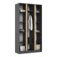 Келвин Шкаф 3-створчатый 1200 Графит, Графит вставка крафт