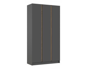 Келвин Шкаф 3-створчатый 1200 Графит, Графит вставка крафт
