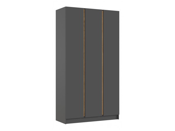 Келвин Шкаф 3-створчатый 1200 Графит, Графит вставка крафт