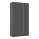 Келвин Шкаф 3-створчатый 1200 Графит, Графит вставка крафт