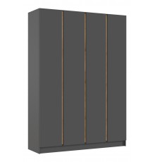 Келвин Шкаф 4-створчатый 1600 Графит, Графит вставка крафт