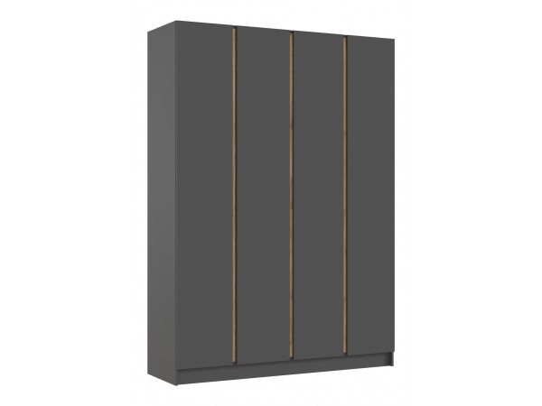 Келвин Шкаф 4-створчатый 1600 Графит, Графит вставка крафт