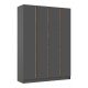 Келвин Шкаф 4-створчатый 1600 Графит, Графит вставка крафт