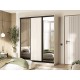 Шкаф-купе Тринити New 1800 Сандал светлый два зеркала