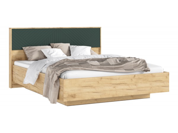 Флэш Кровать парящая 1,6м Браш Мени Грин/Дуб Крафт, Дуб Крафт