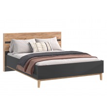 Кельн Кровать 1,6м Графит, Дуб Крафт