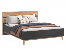 Кельн Кровать 1,6м Графит, Дуб Крафт