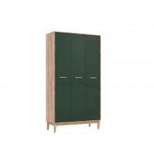 Кельн Шкаф 3-створчатый Изумрудный, Дуб Крафт