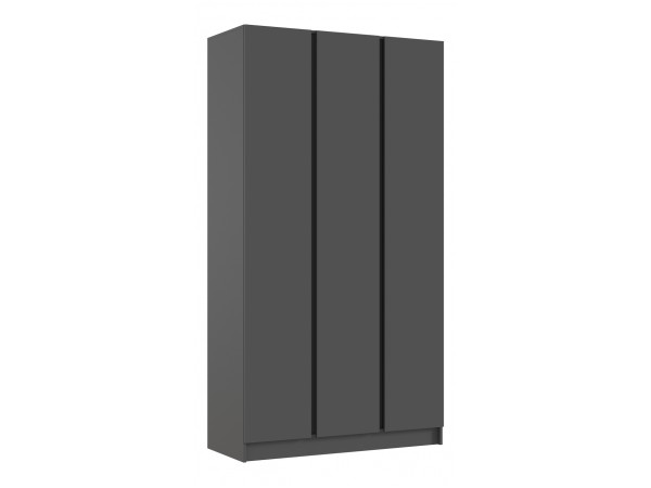 Келвин Шкаф 3-створчатый 1200 Графит, Графит вставка чёрная