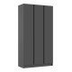 Келвин Шкаф 3-створчатый 1200 Графит, Графит вставка чёрная