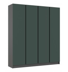 Келвин Шкаф 4-створчатый 2000 Изумрудный, Графит вставка чёрная