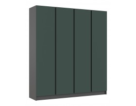 Келвин Шкаф 4-створчатый 2000 Изумрудный, Графит вставка чёрная