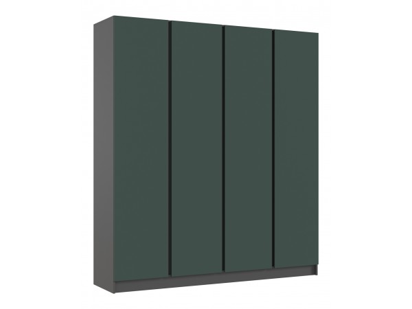 Келвин Шкаф 4-створчатый 2000 Изумрудный, Графит вставка чёрная