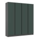 Келвин Шкаф 4-створчатый 2000 Изумрудный, Графит вставка чёрная