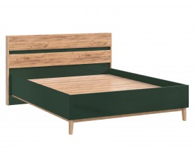 Кельн Кровать 1,6м Изумрудный, Дуб Крафт
