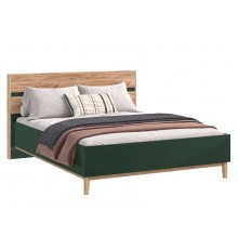 Кельн Кровать 1,6м Изумрудный, Дуб Крафт