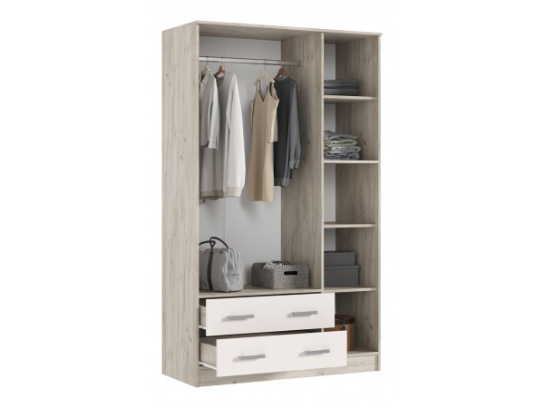 Шкаф 3-створчатый Кашемир, Дуб Крафт серый
