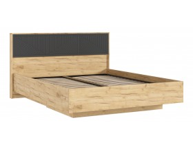 Сильвия Кровать парящая 1,6м Браш Графит/Дуб Крафт, Дуб Крафт