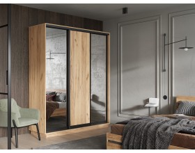 Шкаф-купе Тринити New 1800 Дуб Крафт два зеркала