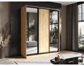 Шкаф-купе Тринити New 1800 Дуб Крафт два зеркала