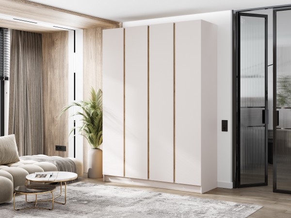 Келвин Шкаф 4-створчатый 1600 Кашемир, Кашемир вставка крафт