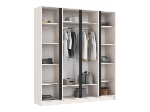 Келвин Шкаф 4-створчатый 2000 Кашемир, Кашемир вставка чёрная