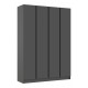 Келвин Шкаф 4-створчатый 1600 Графит, Графит вставка чёрная