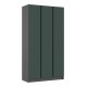 Келвин Шкаф 3-створчатый 1200 Изумрудный, Графит вставка чёрная
