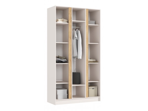 Келвин Шкаф 3-створчатый 1200 Кашемир, Кашемир вставка крафт