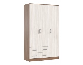 Шкаф 3-створчатый Ясень шимо светлый, Ясень шимо темный
