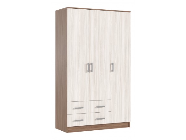 Шкаф 3-створчатый Ясень шимо светлый, Ясень шимо темный